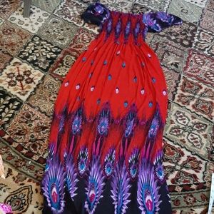 MZSQ maxi dress with shirred top